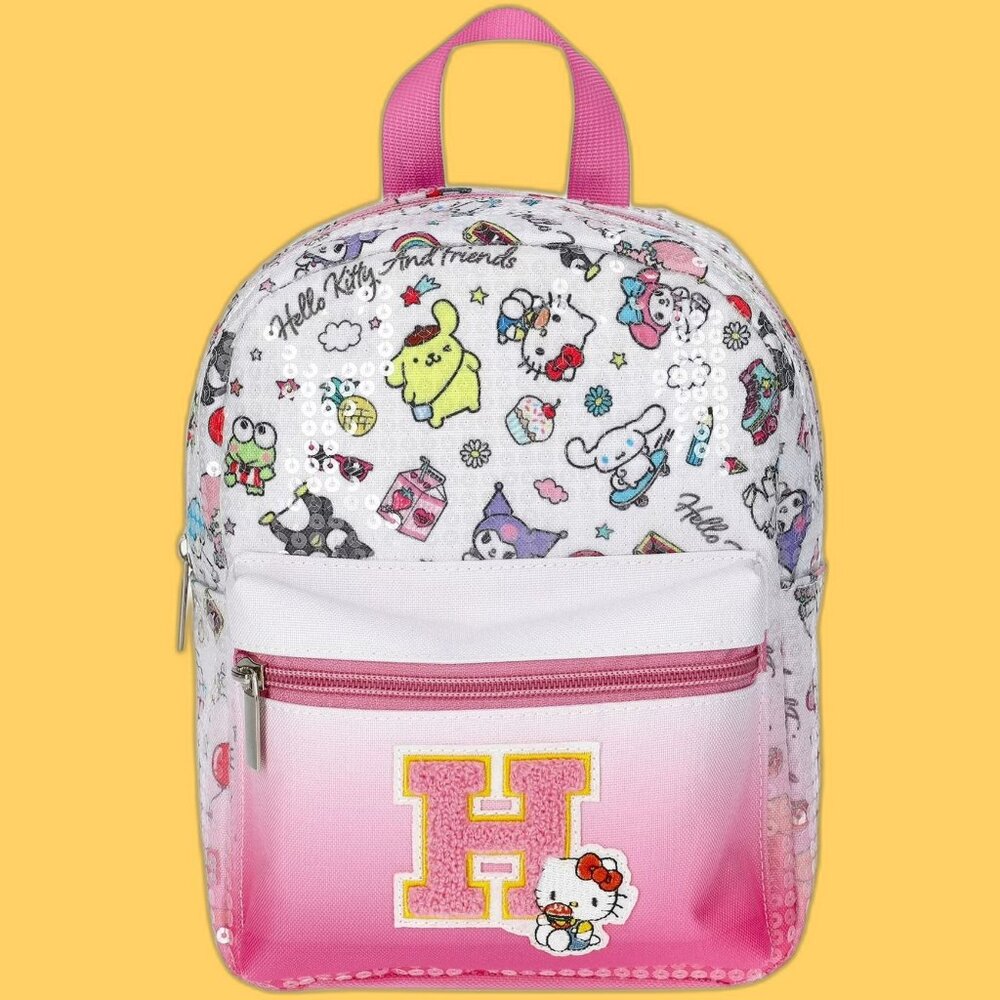 HELLO KITTY And Friends Mini Sequin Backpack 9 Inch NEW